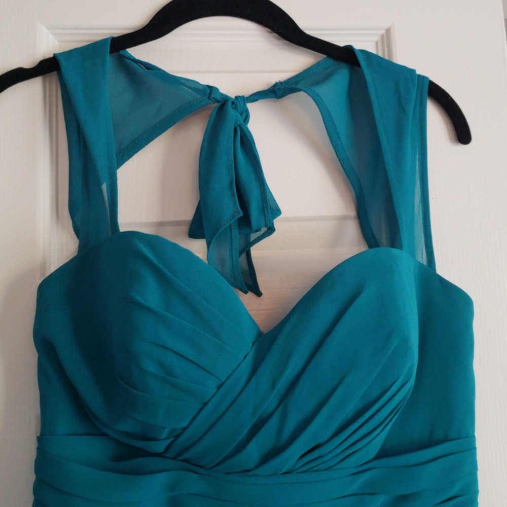 Bill Levkoff aqua bridesmaids dress size 6 - Picture 2 of 4